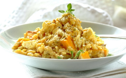 Risotto z dynią i słodkimi ziemniakami 