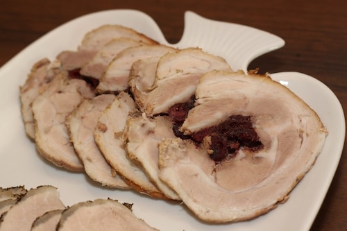 Rolada z brzuszka z żurawiną