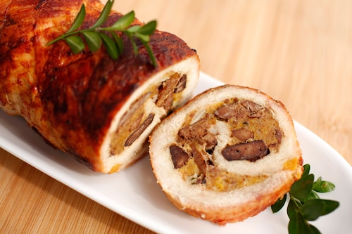 Rolada ze schabu z wątróbką