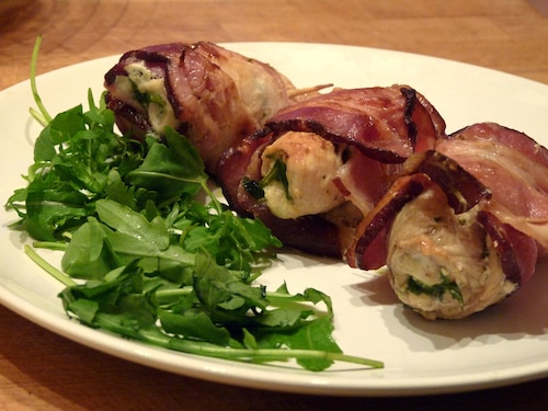 Roladki drobiowe z rukolą