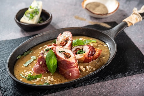 Roladki drobiowe w sosie z gorgonzoli