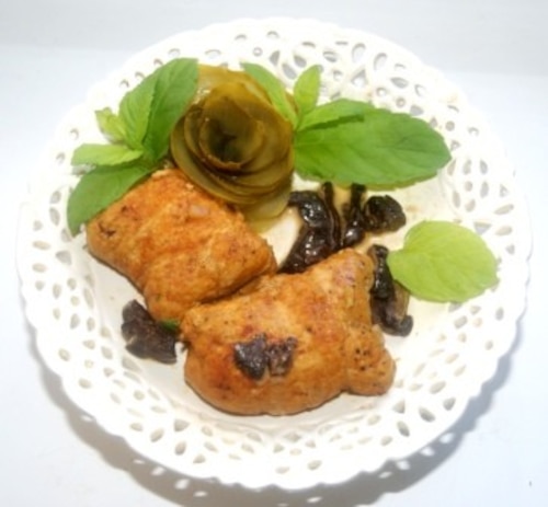 Przepis na Rolady zawijane ze schabu z grzybami Rolady zawijane ze schabu z grzybami