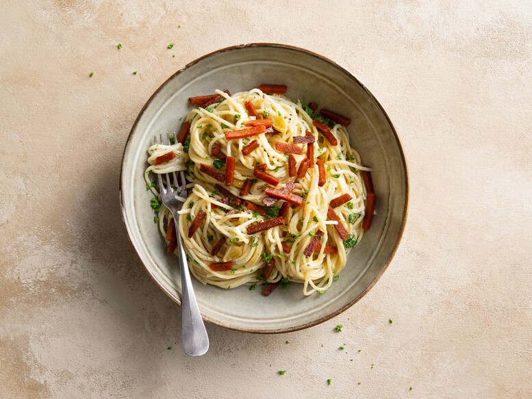 Roślinne Spaghetti Carbonara 