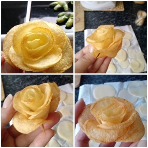 Róże z ziemniaków