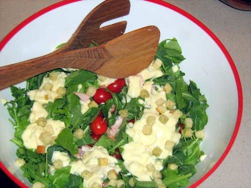 Rukola z kurczakiem w sosie z gorgonzolą