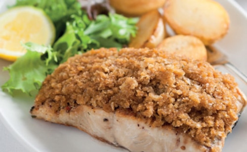 Łosoś pieczony pod chrupiącą pierzynką