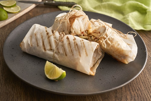 Przepis na Ryba z grilla w liściach bananowca Ryba z grilla w liściach bananowca