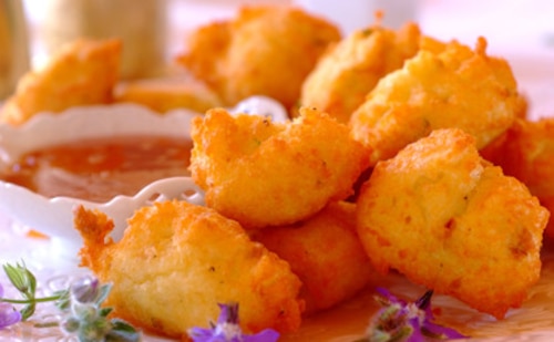Przepis na Rybne poduszeczki z sosem sweet chilli Rybne poduszeczki z sosem sweet chilli