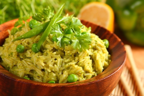 Ryż na zielono