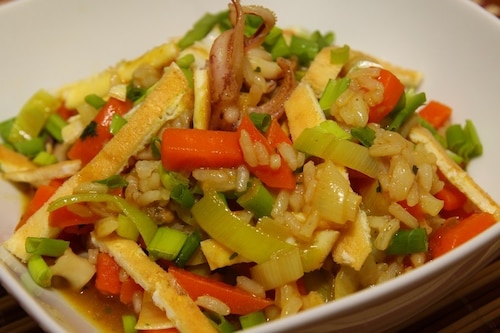 Ryż smażony po chińsku z owocami morza