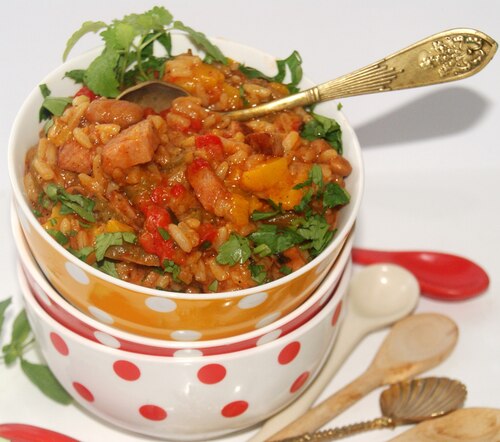 Przepis na Ryż z fasolą na pikantnie Ryż z fasolą na pikantnie