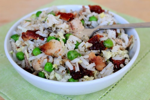 Ryż z kurczakiem i suszonymi pomidorami