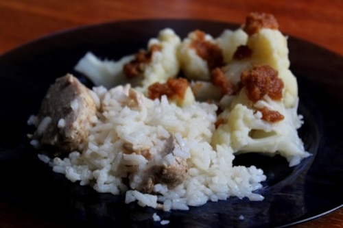 Ryż z polędwiczką gotowany w bulionie