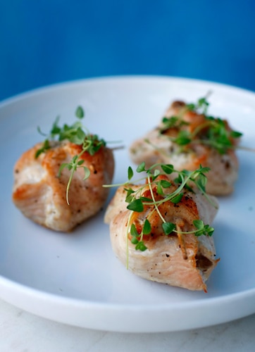 Przepis na Sakiewki z indyka z boczniakami Sakiewki z indyka z boczniakami