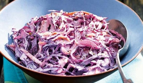 Przepis na Sałatka Coleslaw z czerwonej kapusty Sałatka Coleslaw z czerwonej kapusty