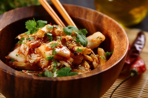 Przepis na Kimchi sałatka z kapusty pekińskiej  Kimchi sałatka z kapusty pekińskiej
