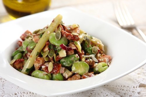 Przepis na Bób z fasolką szparagową Bób z fasolką szparagową