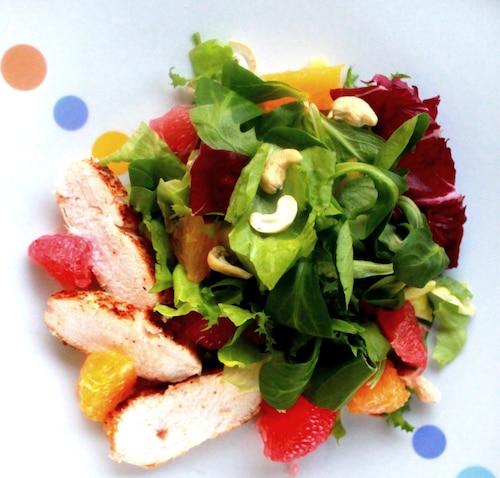 Sałatka z cytrusami i kurczakiem