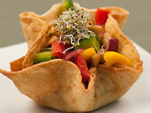 Sałatka z grzybami i fasolą