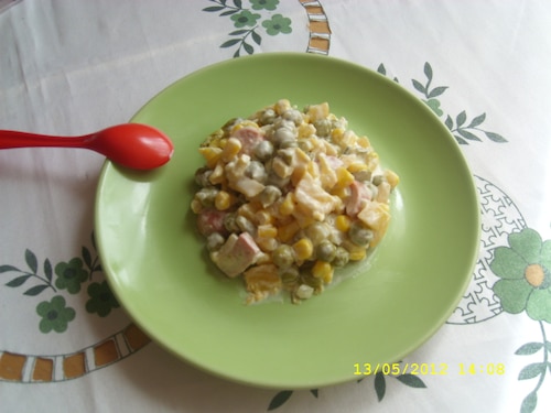 Sałatka z parówkami