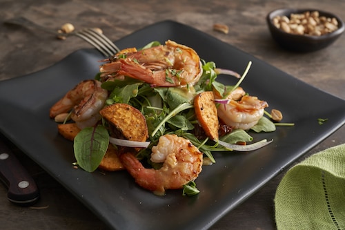 Przepis na Sałatka ze słodkiego batata z krewetkami Sałatka ze słodkiego batata z krewetkami