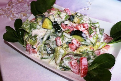 Sałatka ze śmietaną