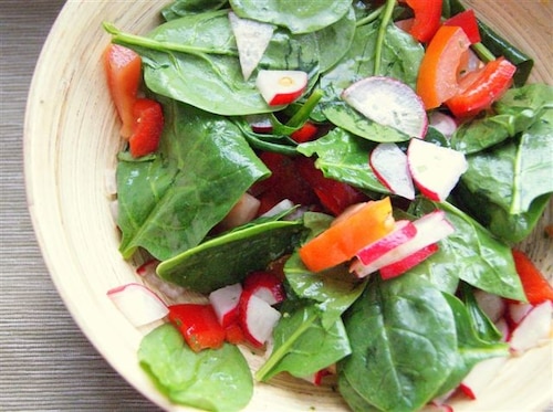 Sałatka ze szpinakiem