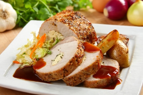 Przepis na Schab faszerowany ziołami Schab faszerowany ziołami