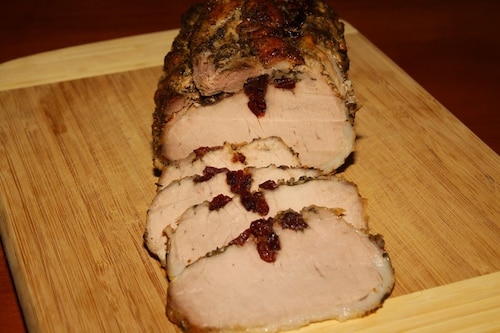 Przepis na Schab pieczony z żurawiną Schab pieczony z żurawiną