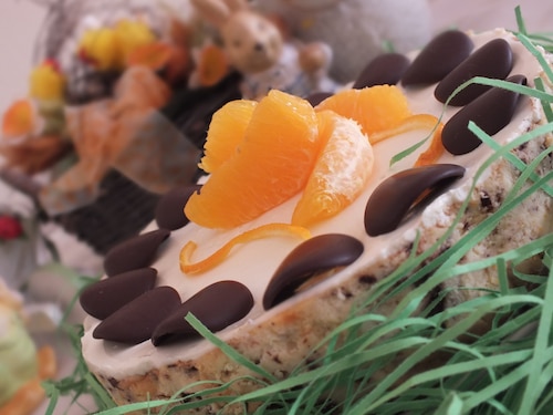 Przepis na Sernik straciatella z pomarańczami Sernik straciatella z pomarańczami