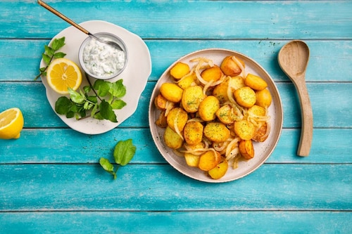 Przepis na Smażone ziemniaki z dipem Smażone ziemniaki z dipem