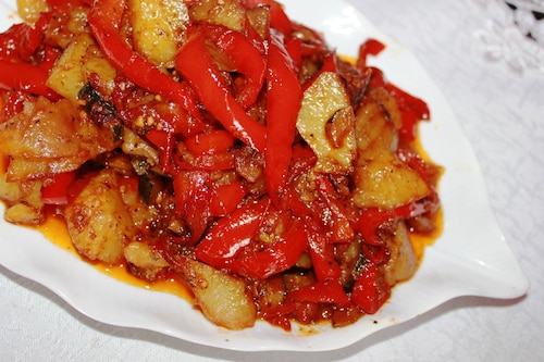 Przepis na Smażone ziemniaki z warzywami  Smażone ziemniaki z warzywami