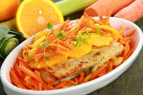 Przepis na Sola w pomarańczach Sola w pomarańczach