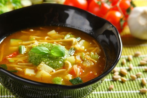 Przepis na Warzywna zupa z pesto - Soupe au pistou Warzywna zupa z pesto - Soupe au pistou