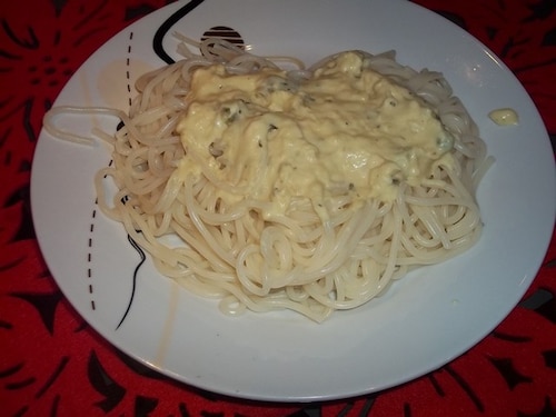 Przepis na Spaghetti z sosem serowym Spaghetti z sosem serowym
