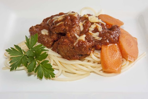 Przepis na Spaghetti z wołowiną duszoną Spaghetti z wołowiną duszoną