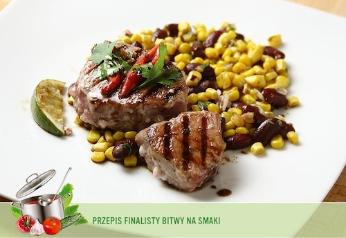 Przepis na Stek z tuńczyka na knorrowym ziarnku fasoli Stek z tuńczyka na knorrowym ziarnku fasoli