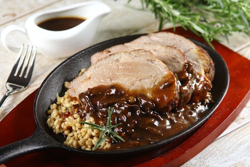 Przepis na Steki z karkówki z leśnymi grzybami Steki z karkówki z leśnymi grzybami