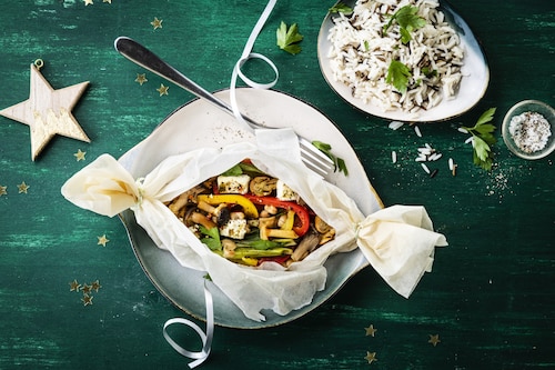 Przepis na Świąteczne warzywa pieczone w pergaminie Świąteczne warzywa pieczone w pergaminie