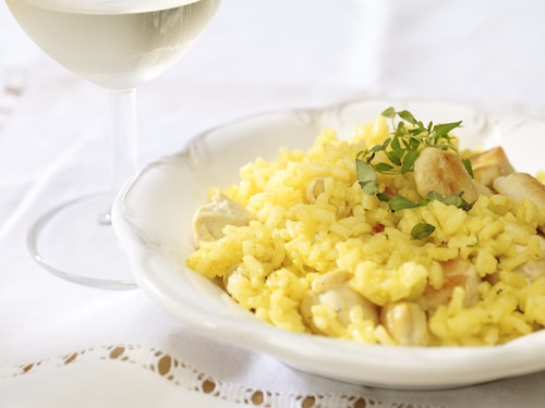Szafranowe risotto z kurczakiem