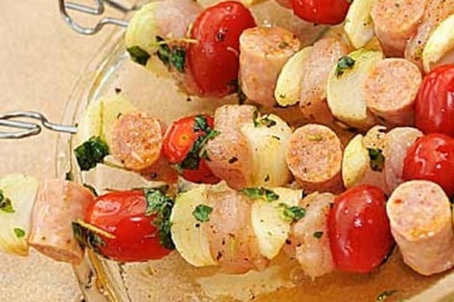 Szaszłyki w marynacie z oregano