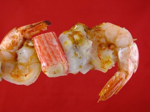 Szaszłyki z owoców morza