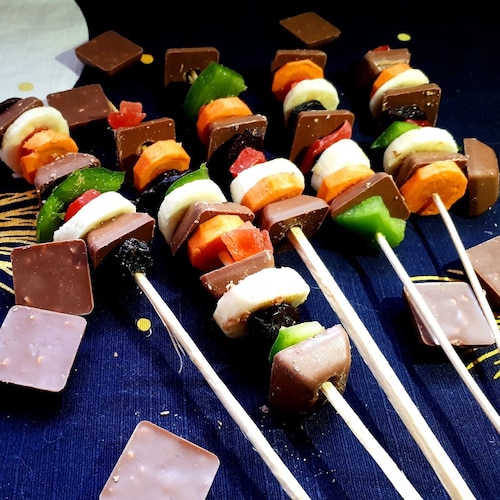 Czekoladowo  owocowe szaszłyki 