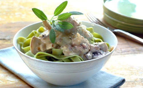 Fettuccine ze szpinakiem