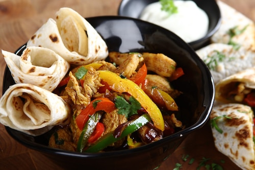 Przepis na Szybka fajita z kurczaka Szybka fajita z kurczaka