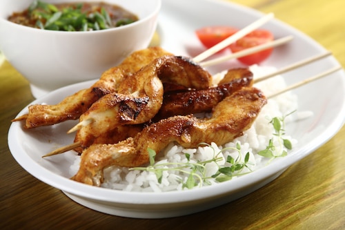 Przepis na Szybkie szaszłyki Satay Szybkie szaszłyki Satay