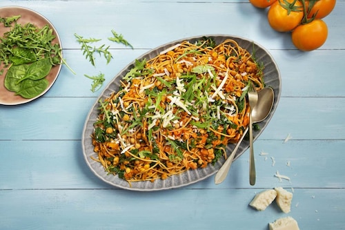 Przepis na Szybkie warzywne spaghetti Szybkie warzywne spaghetti