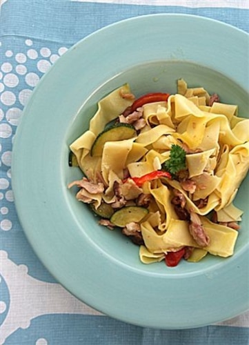 Przepis na Tagiatelle z wędzonym kurczakiem Tagiatelle z wędzonym kurczakiem