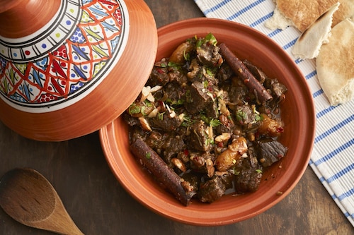 Tagine z wołowiny z rodzynkami