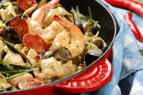 Przepis na Tagliatelle w hiszpańskim stylu Tagliatelle w hiszpańskim stylu